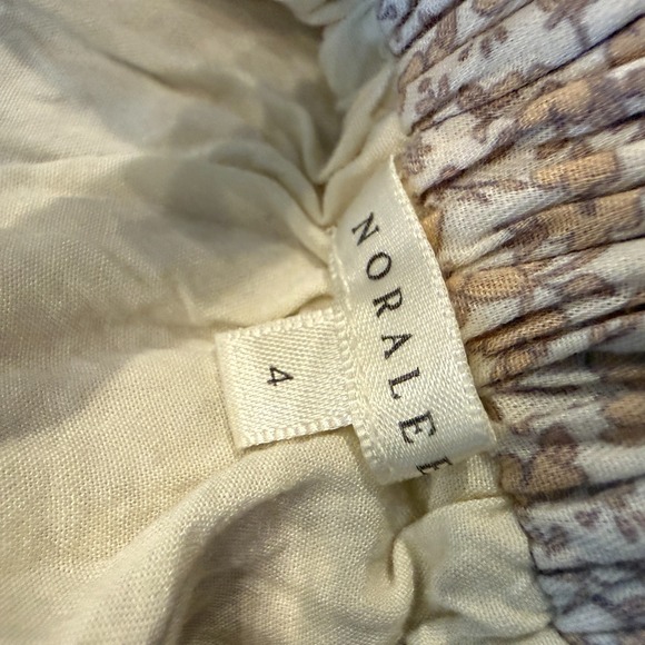 Noralee Mirabelle Girls Midi Dress White Floral Tiered Ruffle Sleeve Size 4T - Picture 2 of 4